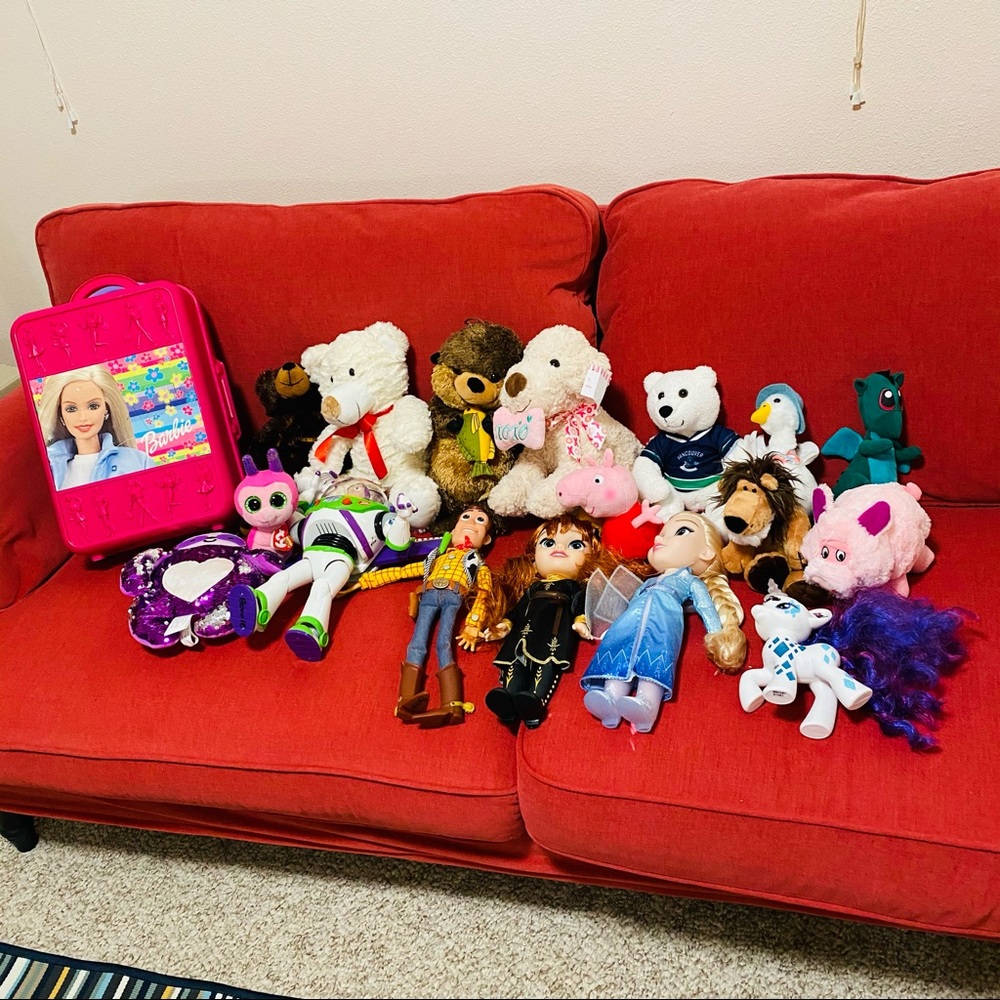 18pc toy doll Carry case stuffed